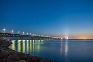 Die Öresundbrücke von Schweden aus fotografiert
