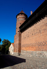 Gotycki zamek XIV-wieczny. Jego najsławniejszym lokatorem był Mikołaj Kopernik, Olsztyn, Polska 