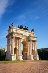 Fototapeta na wymiar Arch of Peace Milan