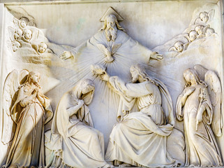Virgin Mary Jesus Crown Statue Immaculate Conception Column Rome Italy
