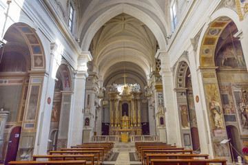 Fototapeta na wymiar Basilica Trinita Dei Monti Spanish Steps Rome Italy