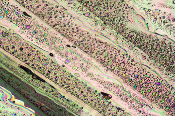 colorful Sodium acetate micro crystals