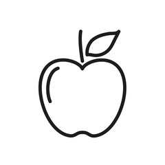 Apple fruit line vector art