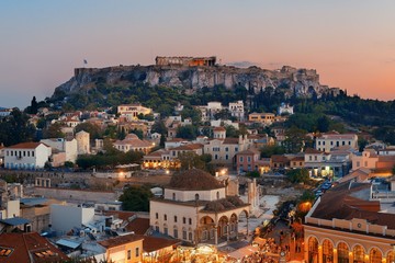 Athens skyline rooftop