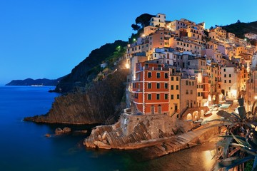 Riomaggiore waterfront night