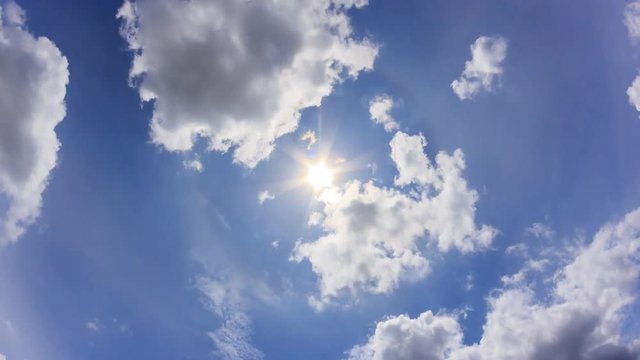 The Sun Halo On Beautiful Sky Background 4K Time Lapse