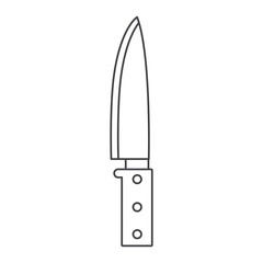 cook knife flat monochrome silhouette