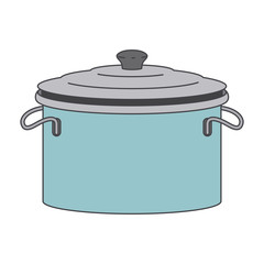 cooking pot with lid colorful silhouette