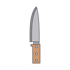 cook knife utensil colorful silhouette