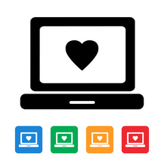 Fototapeta premium Laptop with heart 