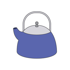 kettle jar utensil colorful silhouette