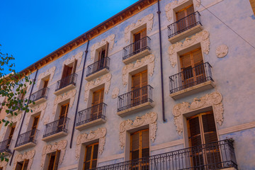 Naklejka premium Houses of high mountain villages in the pyrenees of huesca, spain