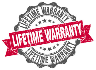 lifetime warranty stamp. sign. seal