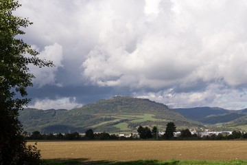 Dramatic clouds, rain in distance. Slovakia