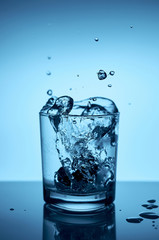 Glass of salty water