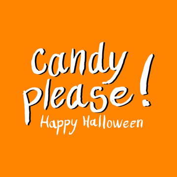 Candy for halloween text