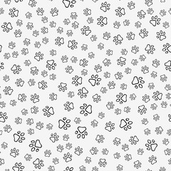 Dog paw print seamless pattern