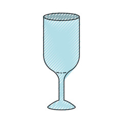 glass wine colored crayon silhouette