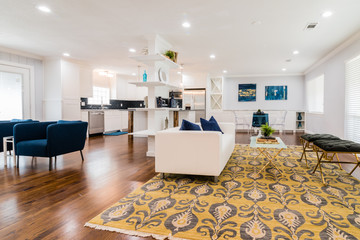 Modern Open Concept Living and Dining Area Remodel