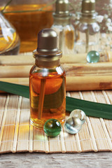 bottle of cosmetic oils
