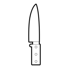 cook knife flat black silhouette