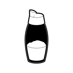 pepper container icon black silhouette