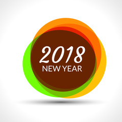 Happy new year 2018 abstract banner background. 2018 greeting celebration