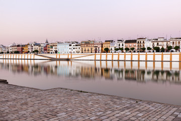 Architecture of Seville along Guadalquivir River