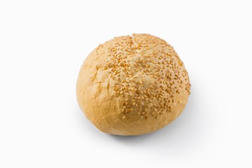 High angle view of bun with sesame seeds