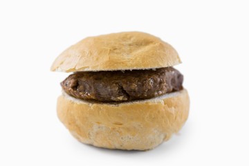 Hamburger against white background