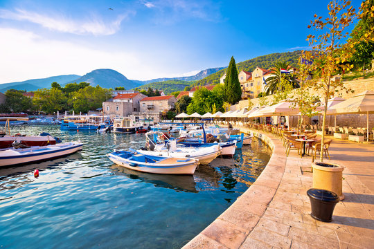 Town of Bol on Brac island waterfront view