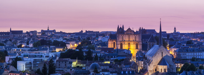 Panorama of Poitiers with Cathedral of Saint Peter - 175771185