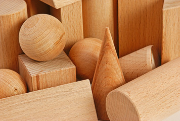 wooden geometric shapes