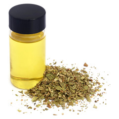Dry oregano with essential oil