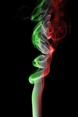 Obraz premium Italiy national smoke flag