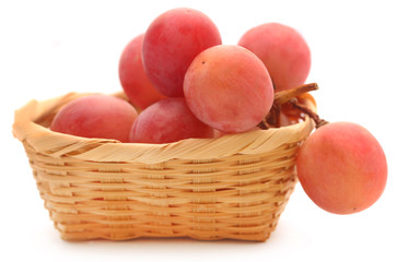 Organic red grapes