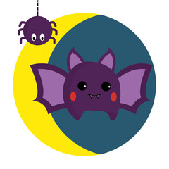 Pretty bat and spider
