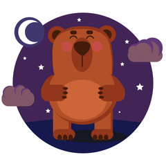 Bear at night