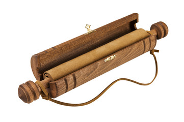 wooden case for the scrolls and manuscripts
