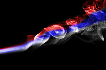 Serbia national smoke flag