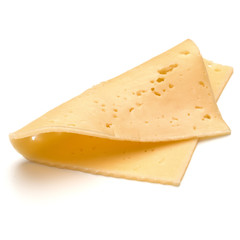 cheese slice isolated on white background cutout