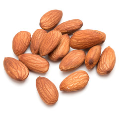 almond nuts isolated on white background close up