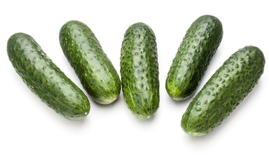 Cucumber vegetable isolated on white background cutout