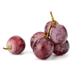 Red grape berry bunch isolated on white background cutout
