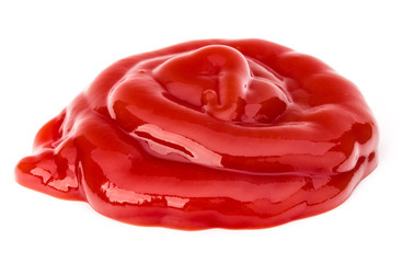 Tomato sauce, ketchup isolated on white background