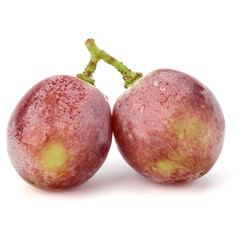 Red grape berry bunch isolated on white background cutout