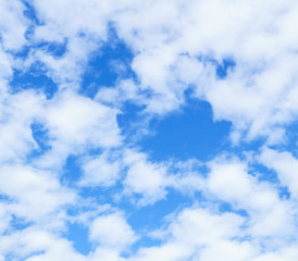Fototapeta premium blue sky with white clouds formation background texture.