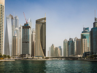 Fototapeta na wymiar Skyscrapers at Dubai Marina, UAE