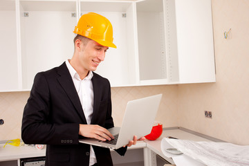 Engineer calculates estimates for repair