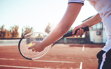 Tennis player. Sport, recreation concept © bobex73